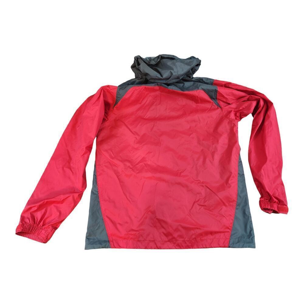 Columbia mens windbreaker jacket full zip hood red gray sz small sportswear - Picture 2 of 12